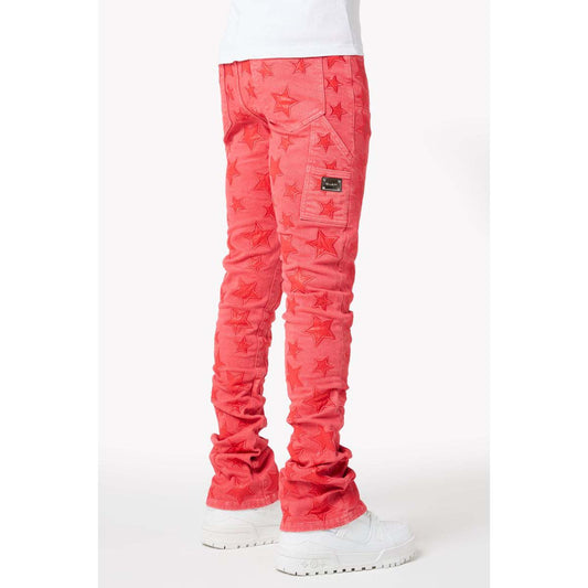 guapi-raspberry-red-stars-denim-6-rings-clothing