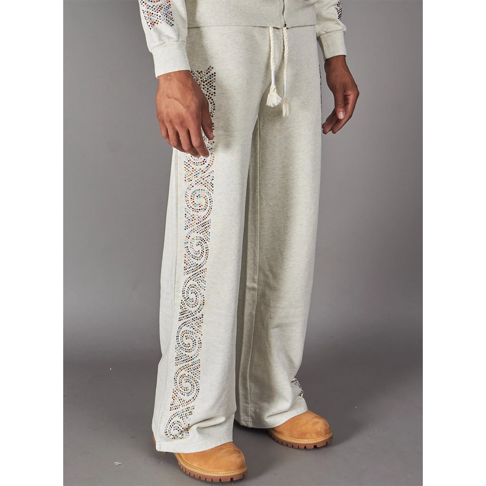 politics-holy-saint-crystal-sweatpant-oatmeal-6-rings-clothing