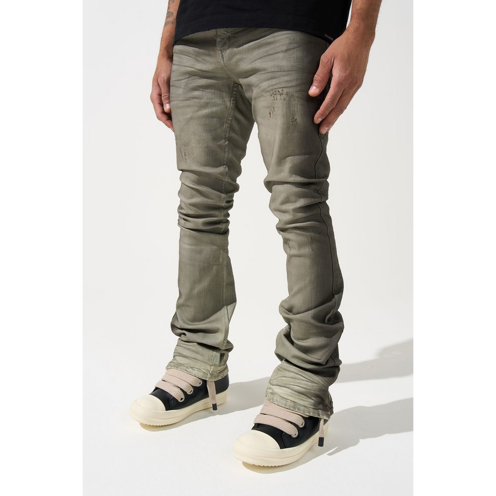 Serenede Zinc Stacked Jeans — 6 Rings Boutique