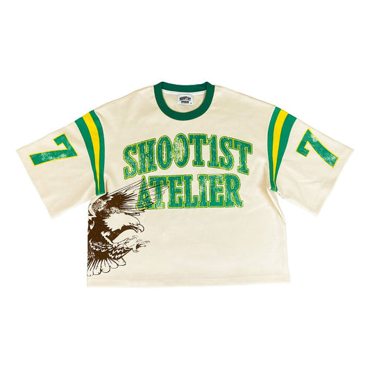 Shoot1st Studios Atelier Jersey in Green/cream — 6 Rings Boutique