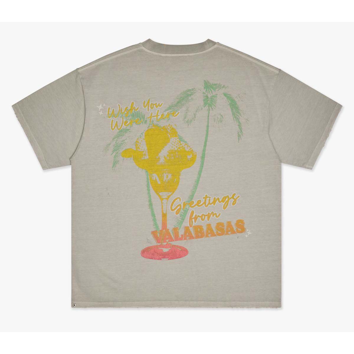 Valabasas Greetings Tee in Light Grey — 6 Rings Boutique