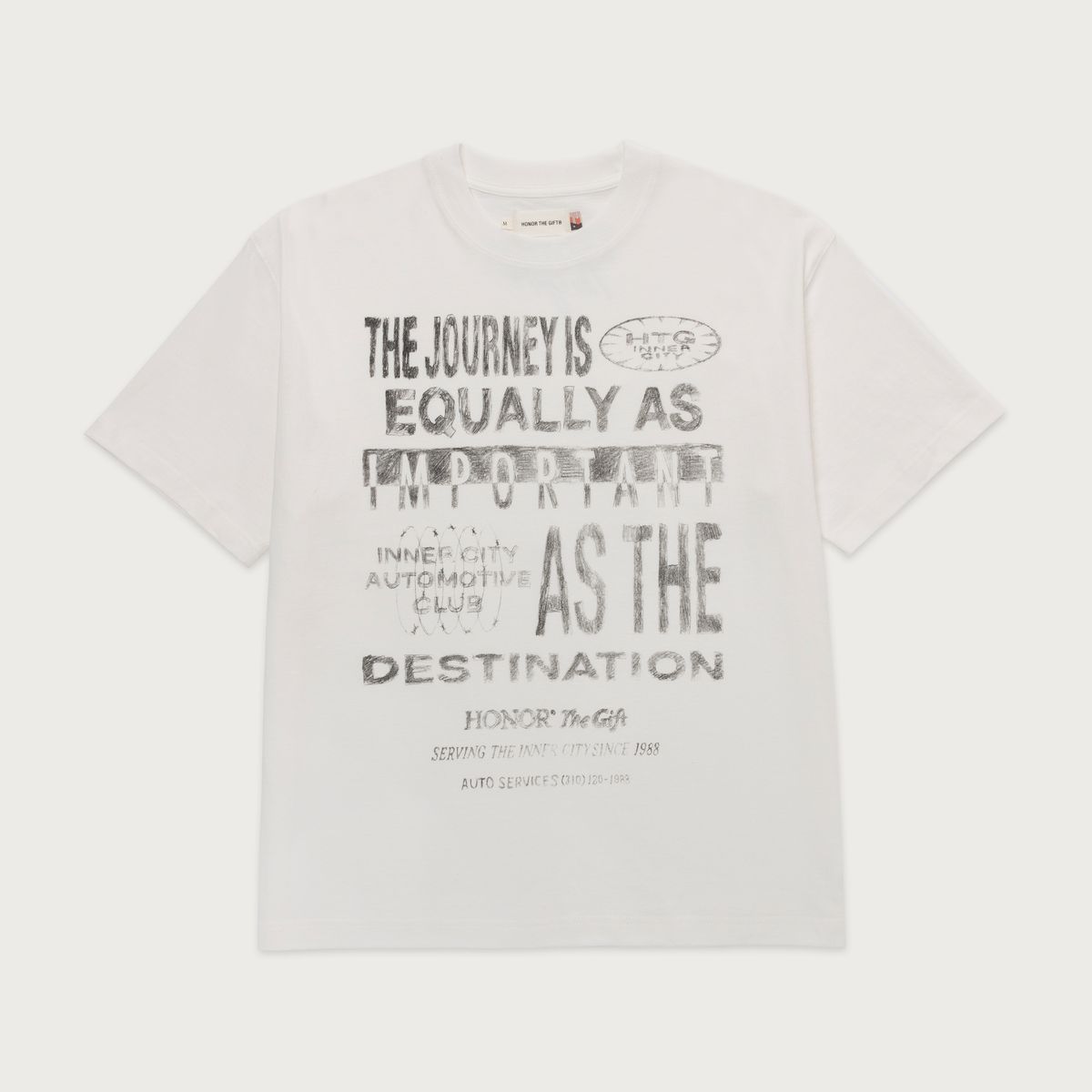 Honor The Gift Travelled Journey Tee in White — 6 Rings Boutique