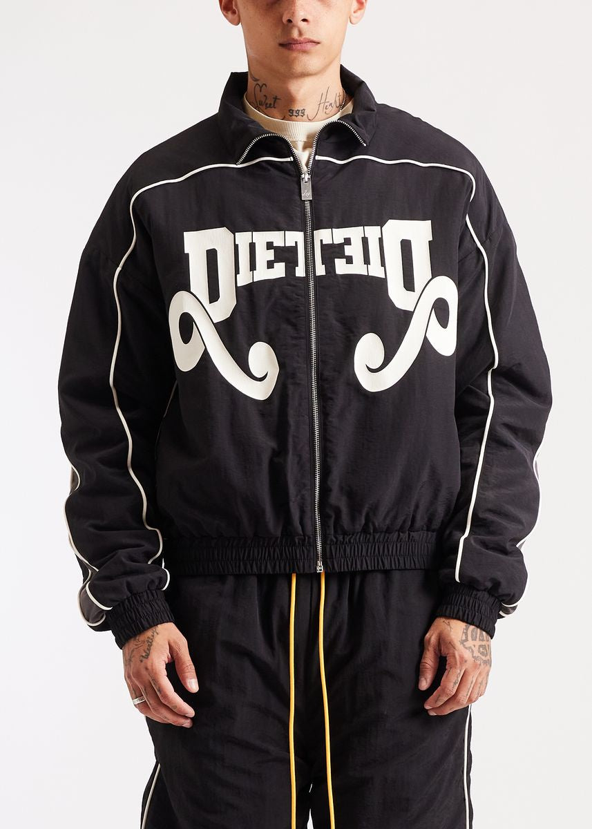 Diet Starts Monday |  Reverso Nylon Zip Jacket-Black/Grey
