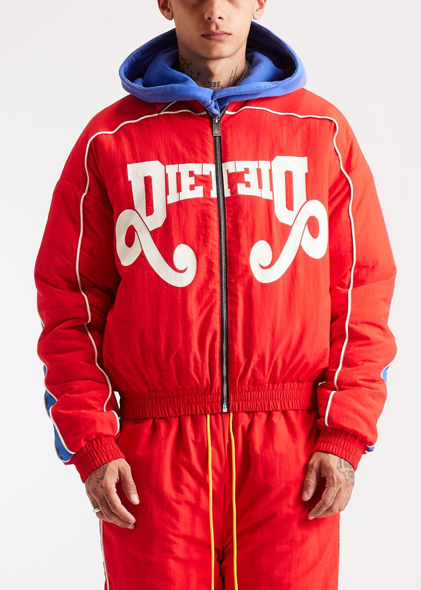 Diet Starts Monday | Reverso Nylon Zip Jacket-Red/Blue