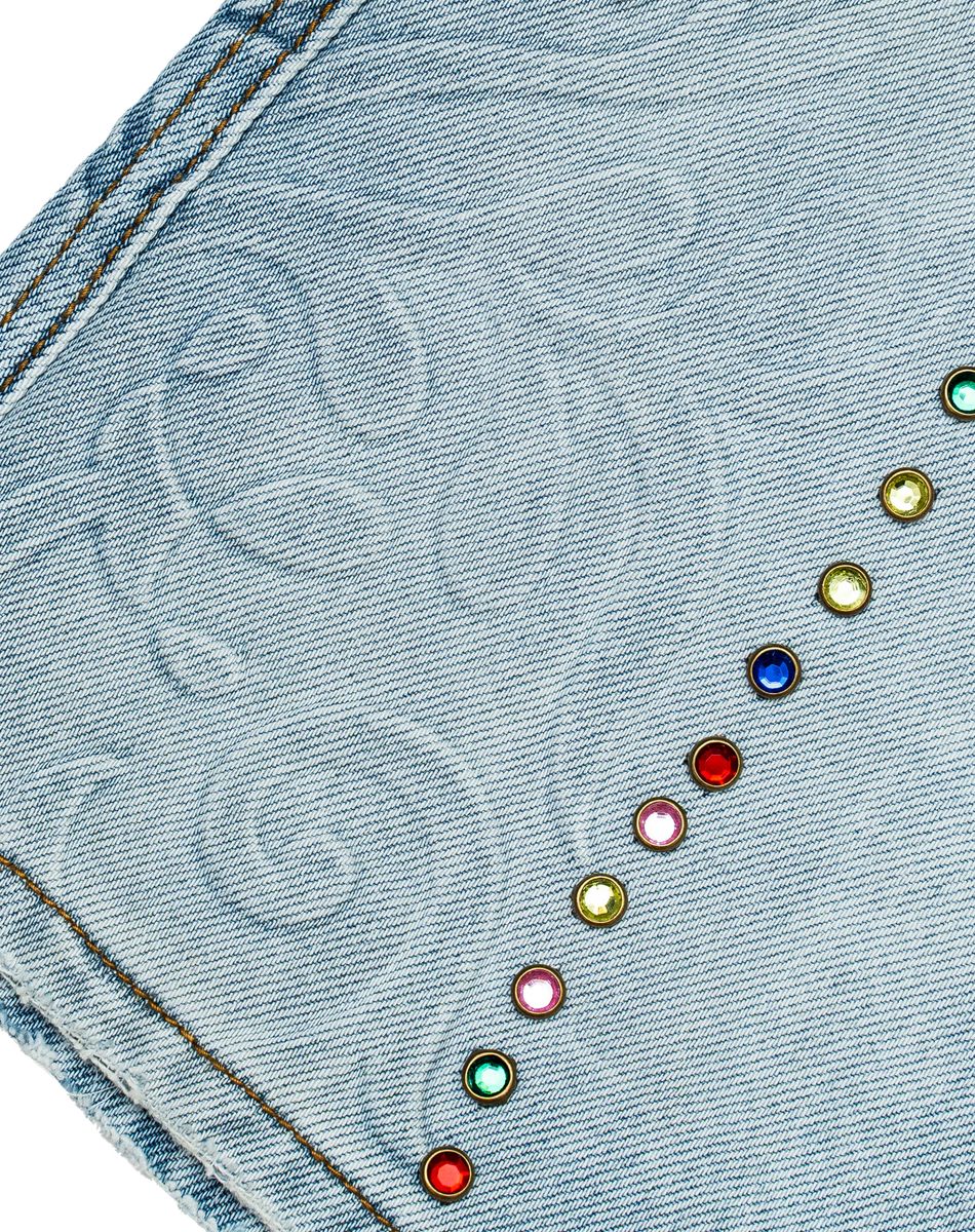 Free Refills | Cathedral Jorts - Blue