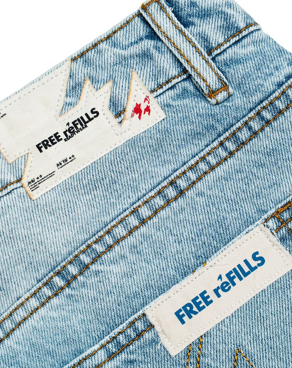 Free Refills | Cathedral Jorts - Blue