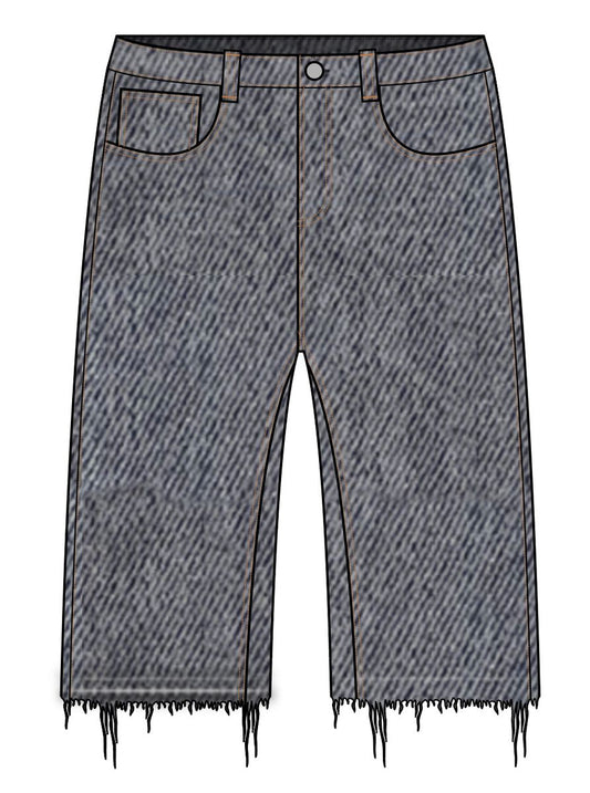 Diet Starts Monday | Arch Denim Jorts - Grey