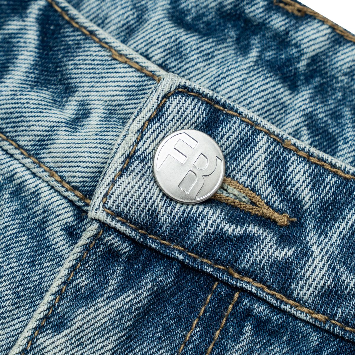 Free Refills | Graffiti Jorts - Blue Wash