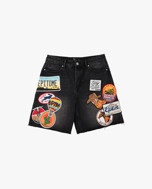 EPTM | CANYON PATCHWORK JORTS - Black