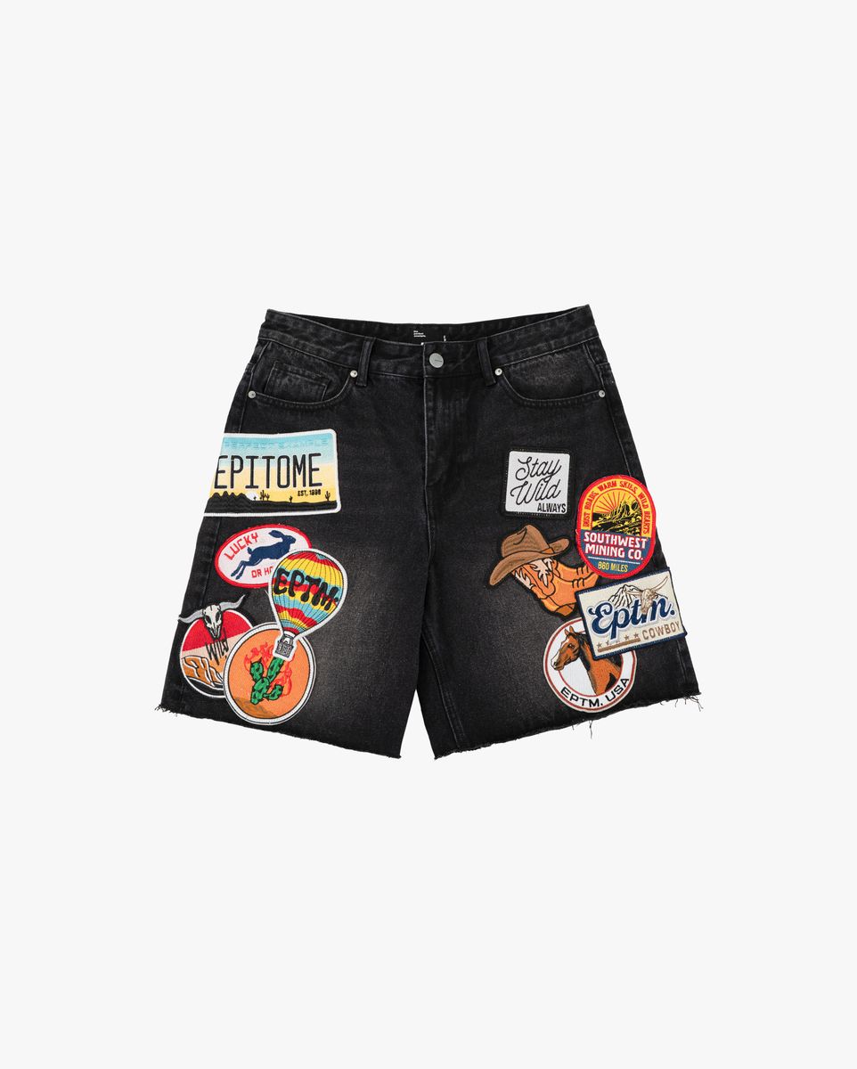 EPTM | CANYON PATCHWORK JORTS - Black