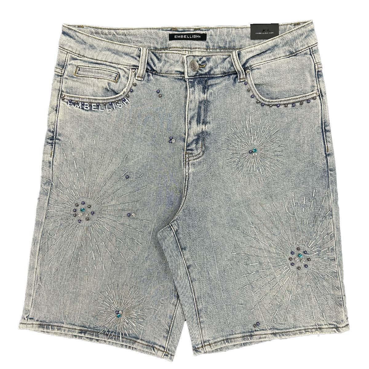 embellish-krystos-jean-shorts-blue-men-jean-shorts-mens-rhinestone-jorts-6-rings-clothing