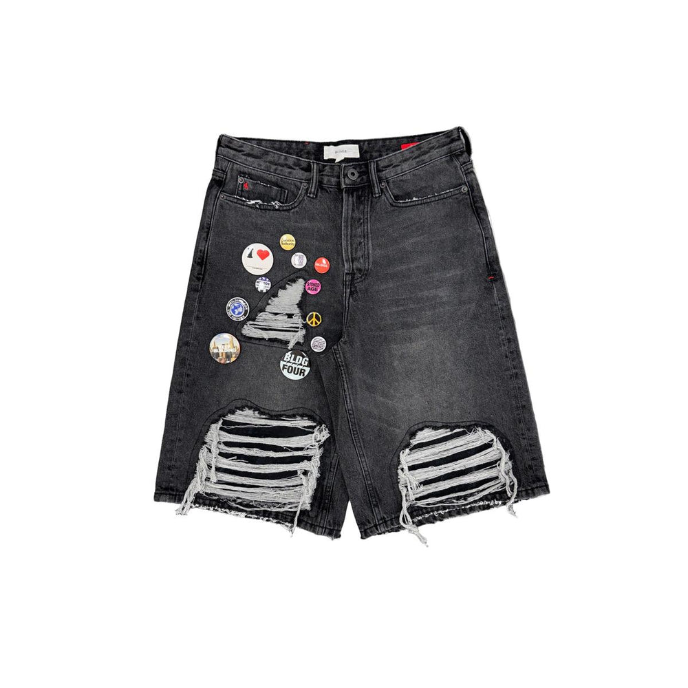 BLDG4 | Pin Boy Jorts - Black Wash