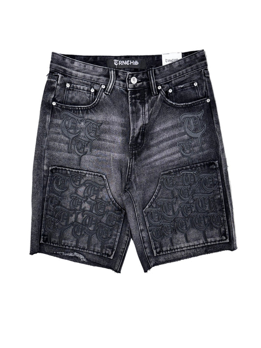 Trnchs | Script Jorts - Black Wash