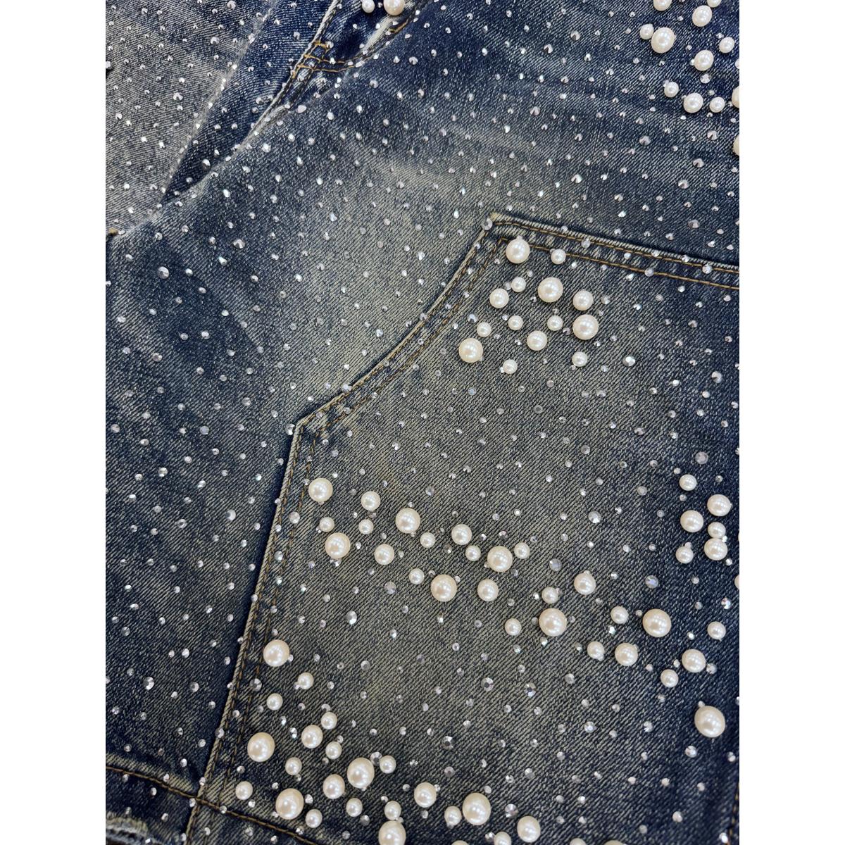 Trnchs | Armor Denim Jorts - Dark Blue Wash