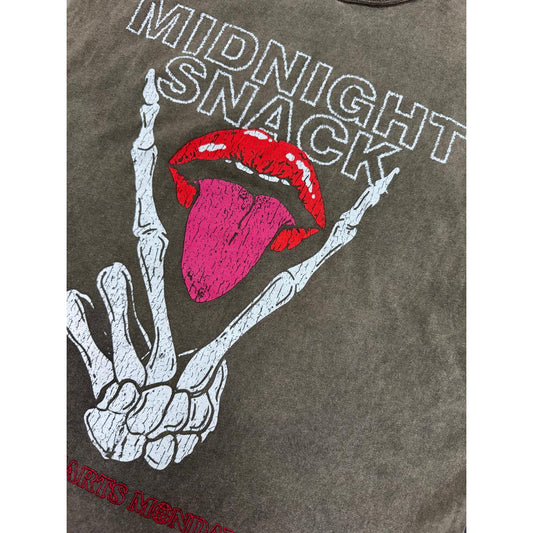 Diet Starts Monday | Midnight Snack Cut Off Tee - Vintage Black