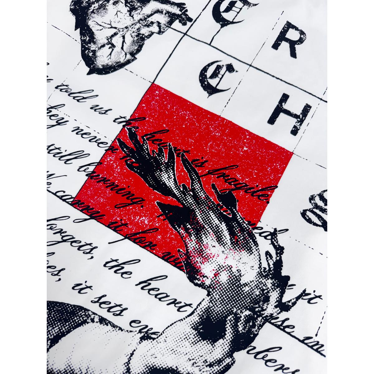 Trnchs | Burning Heart Long Sleeve Tee - White