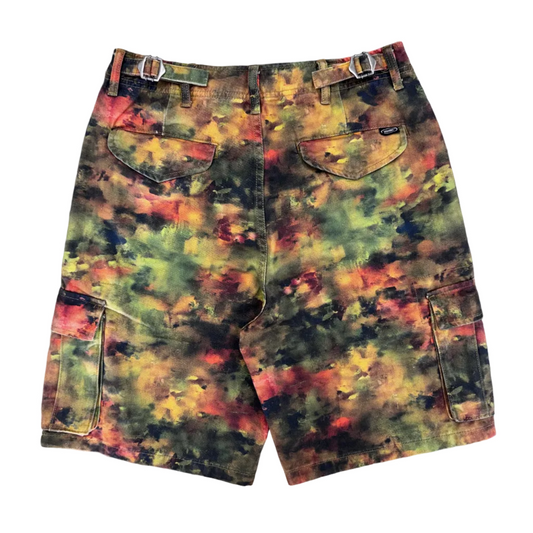 Memory Lane | Graffiti Camo Cargo Shorts - Olive
