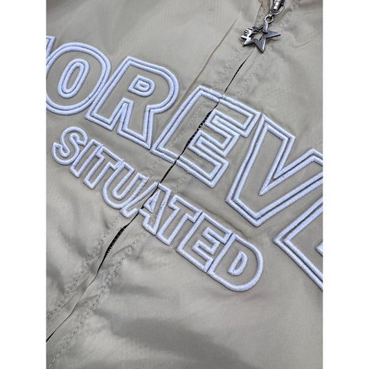 Forever Situated | Track Set Shorts & Top - Cream