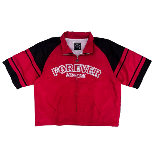Forever Situated | Track Set Red Shorts & Top - Red