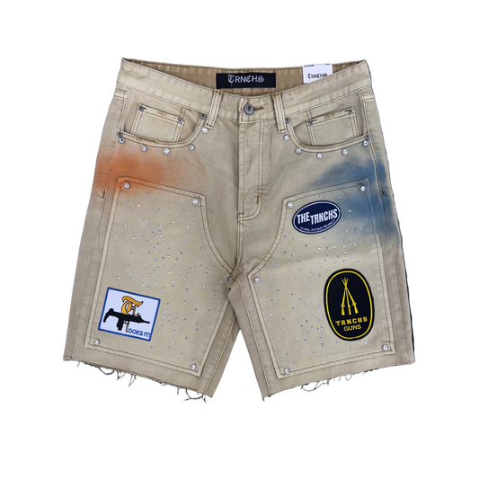 Trnchs | Operater Khaki Shorts - Khaki Wash