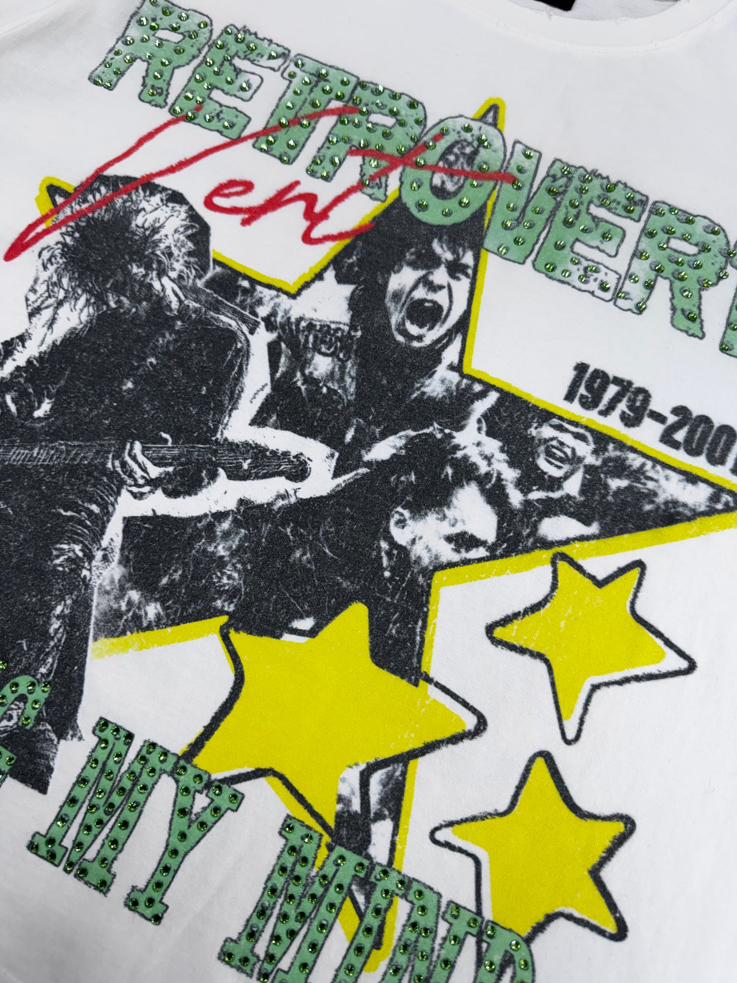 Retrovert | Vert Rhinestone Star Tee