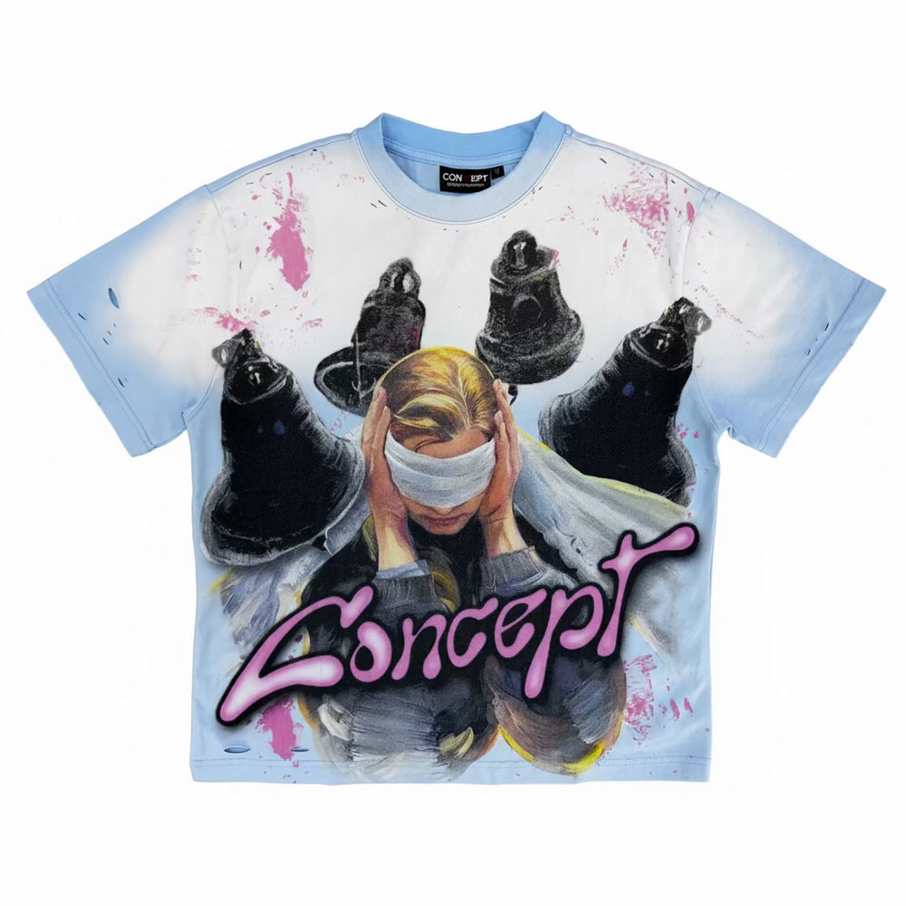 Concept LA | "SIlence" Tee- Blue Wash