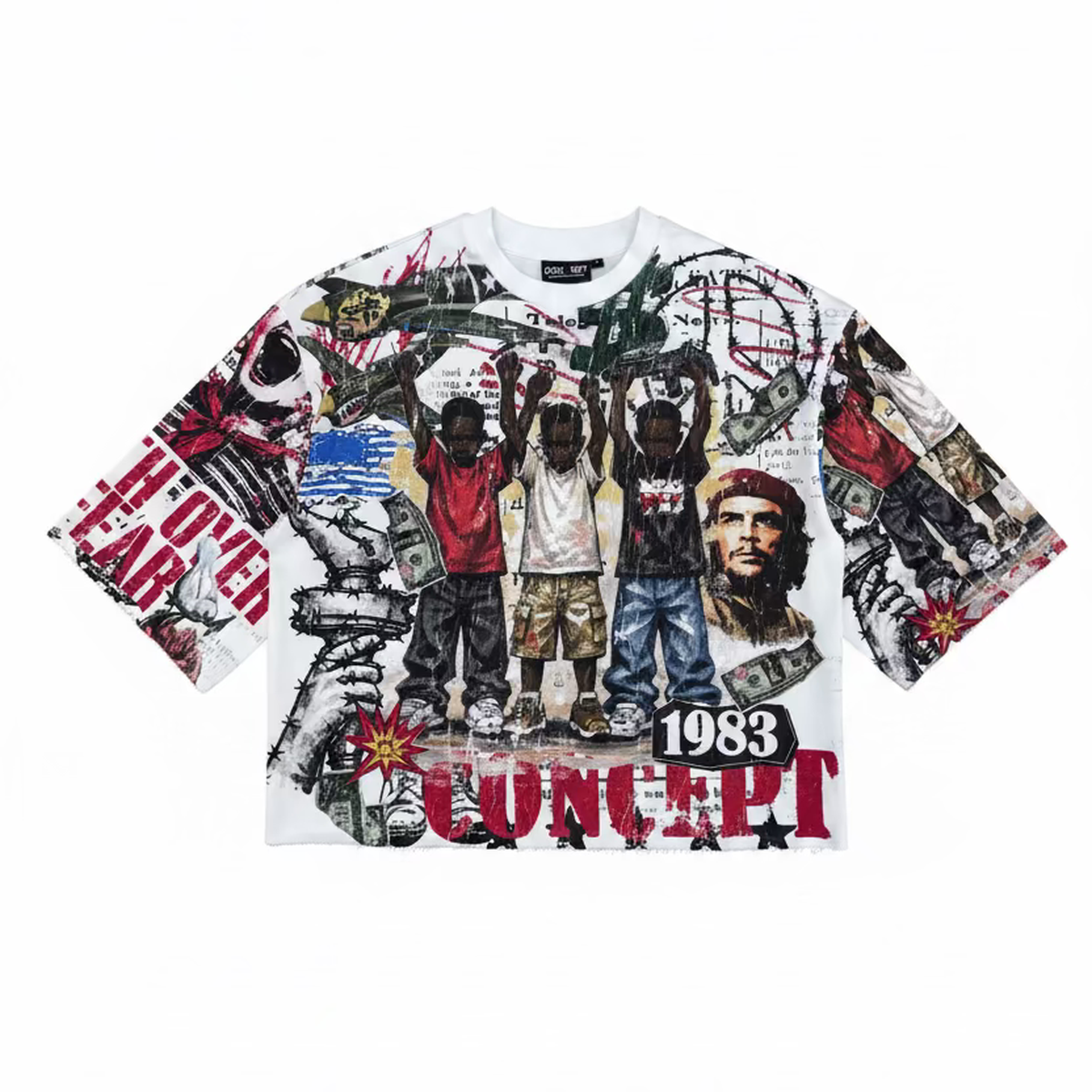Concept LA | Over Fear Cropped Tee - White