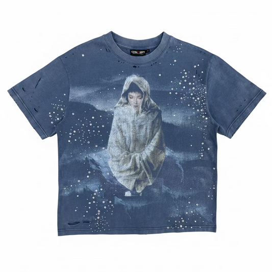 Concept LA | Divine Tee - Teal Blue Wash