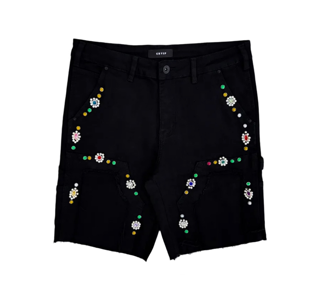 Crysp Denim | Lotus Jorts - Jet Black