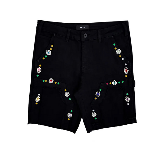 Crysp Denim | Lotus Jorts - Jet Black
