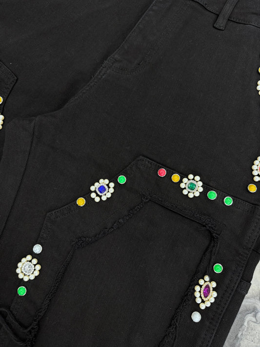 Crysp Denim | Lotus Jorts - Jet Black