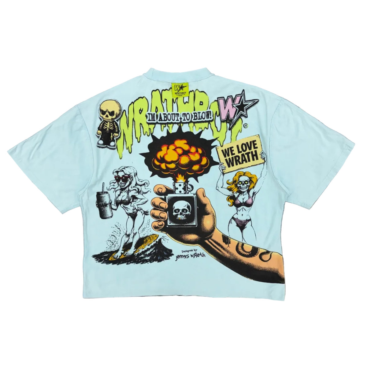 Wrathboy | We Love Wrath Tee - Light Blue
