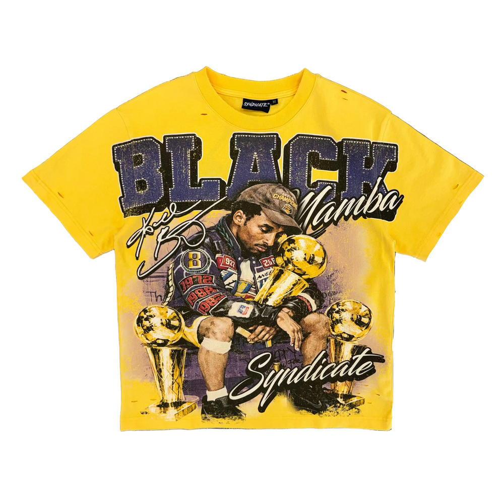 The Syndicate |  Black Mamba Tee - Yellow Wash