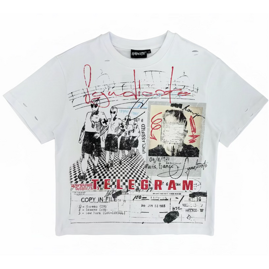 The Syndicate | Telegram Tee - White