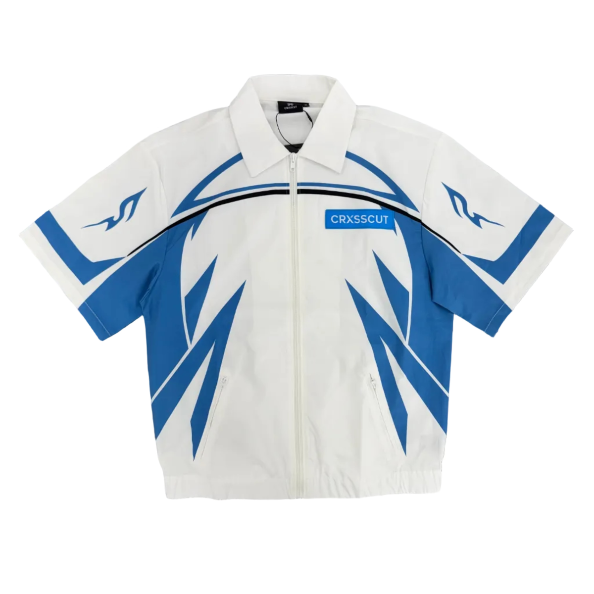 CrxssCut | Velocity Nylon Short Set - White/Blue