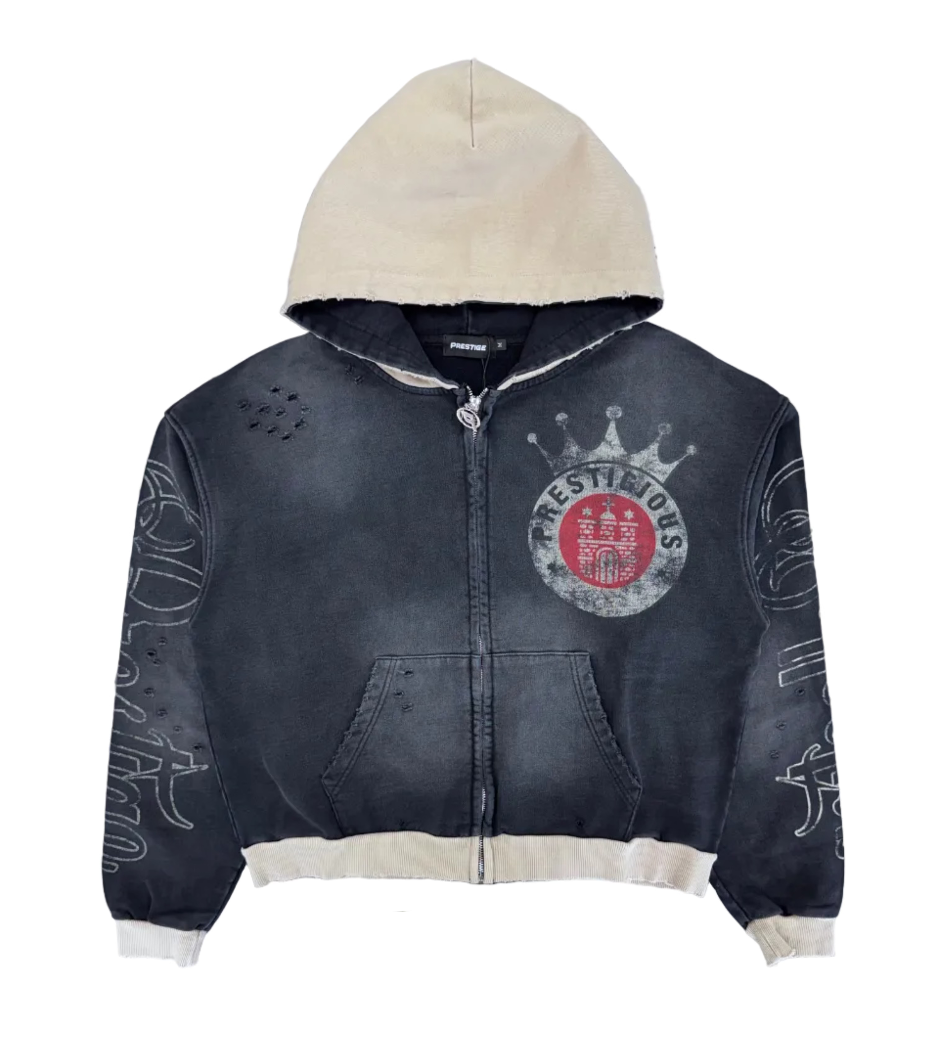 Prestige Collection | Crown Hoodie - Black Wash