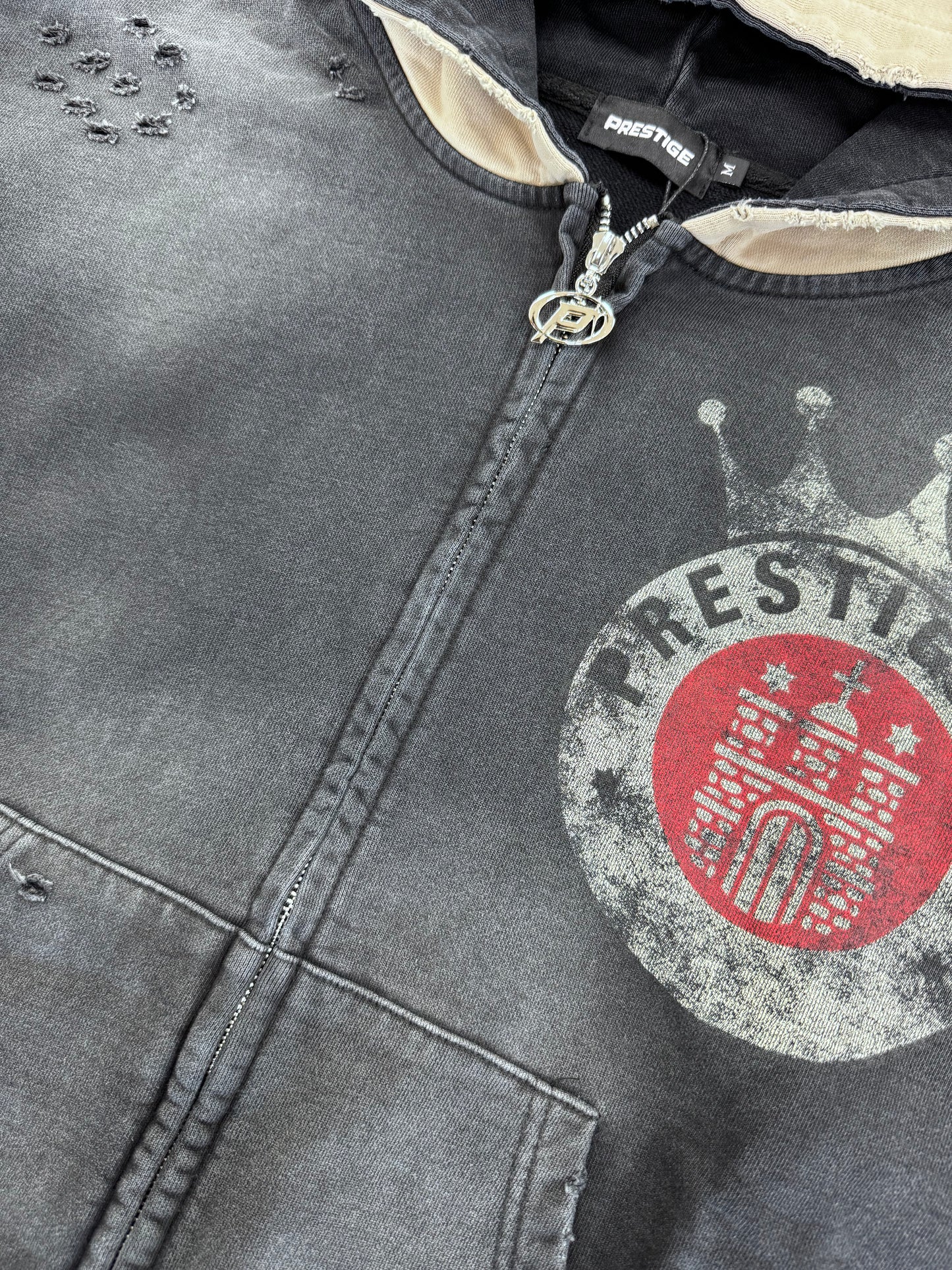Prestige Collection | Crown Hoodie - Black Wash