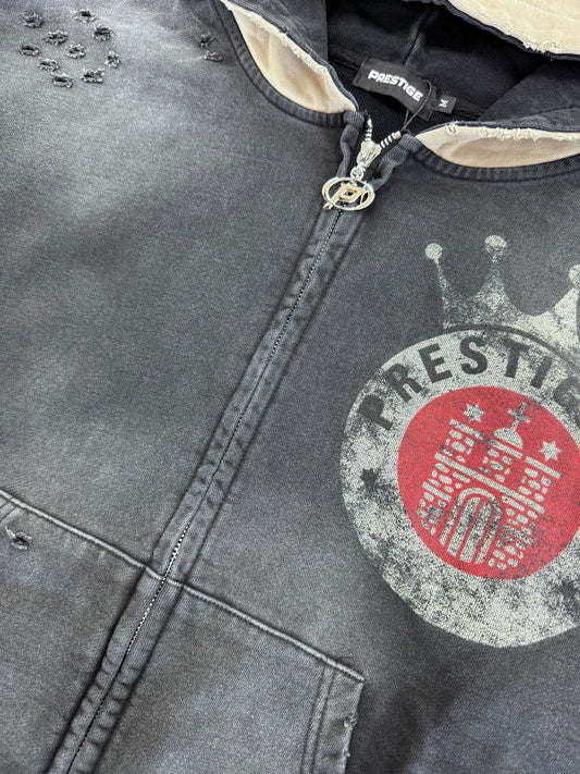 Prestige Collection | Crown Hoodie - Black Wash