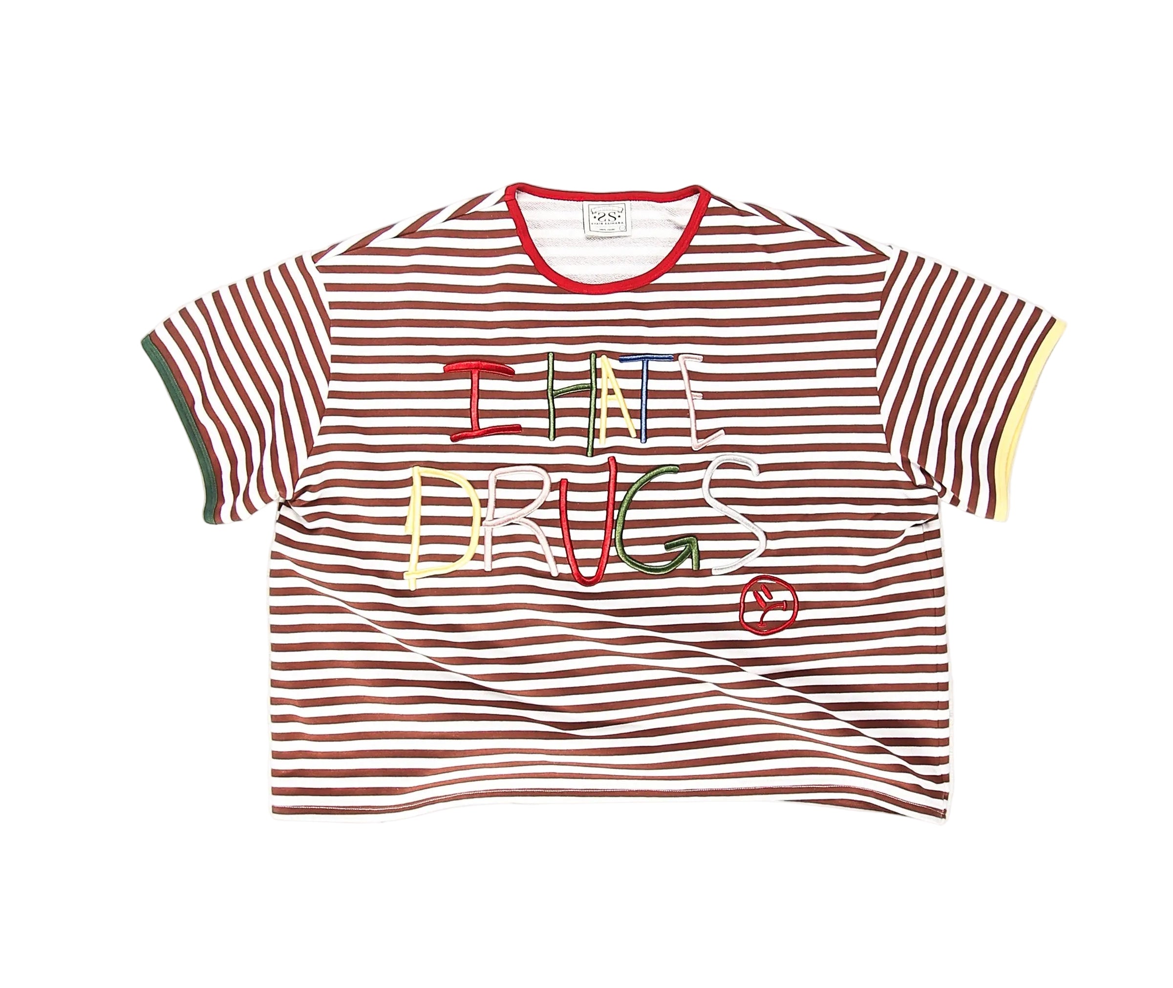 Syair Saihara | I Hate Drugs Tee - Brown