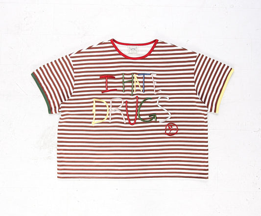 Syair Saihara | I Hate Drugs Tee - Brown