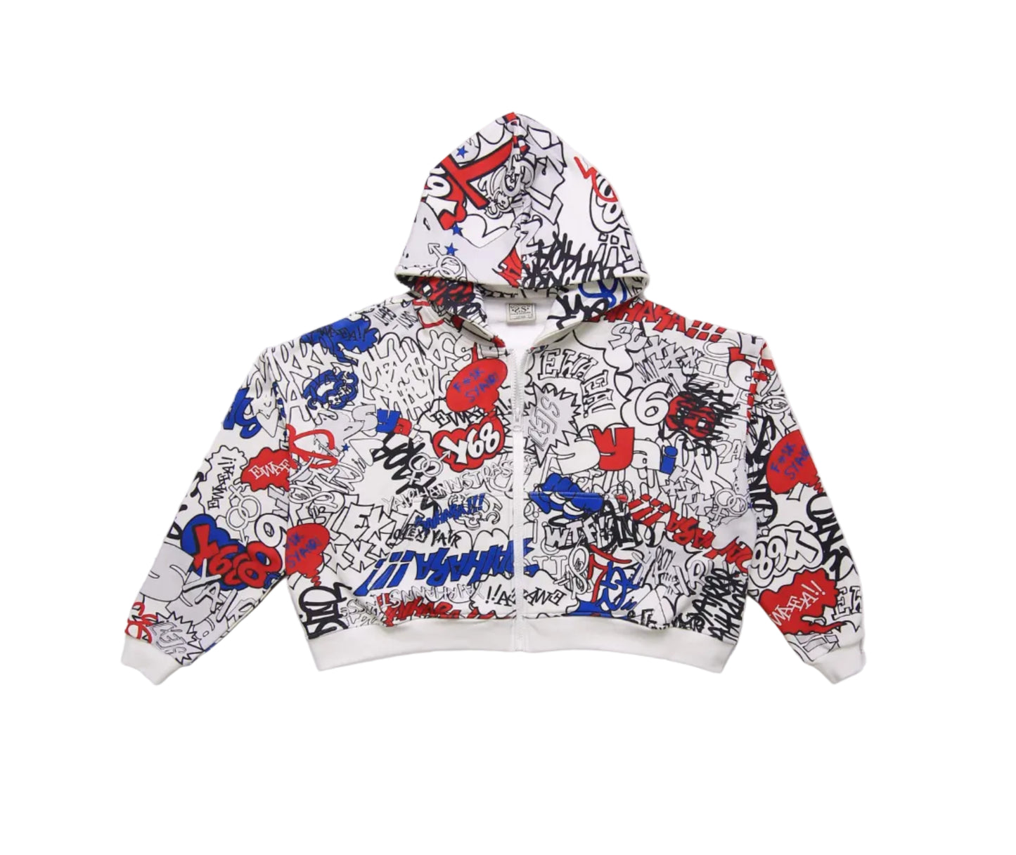 Syair Saihara | Graffiti Zip Up Hoodie - Multi