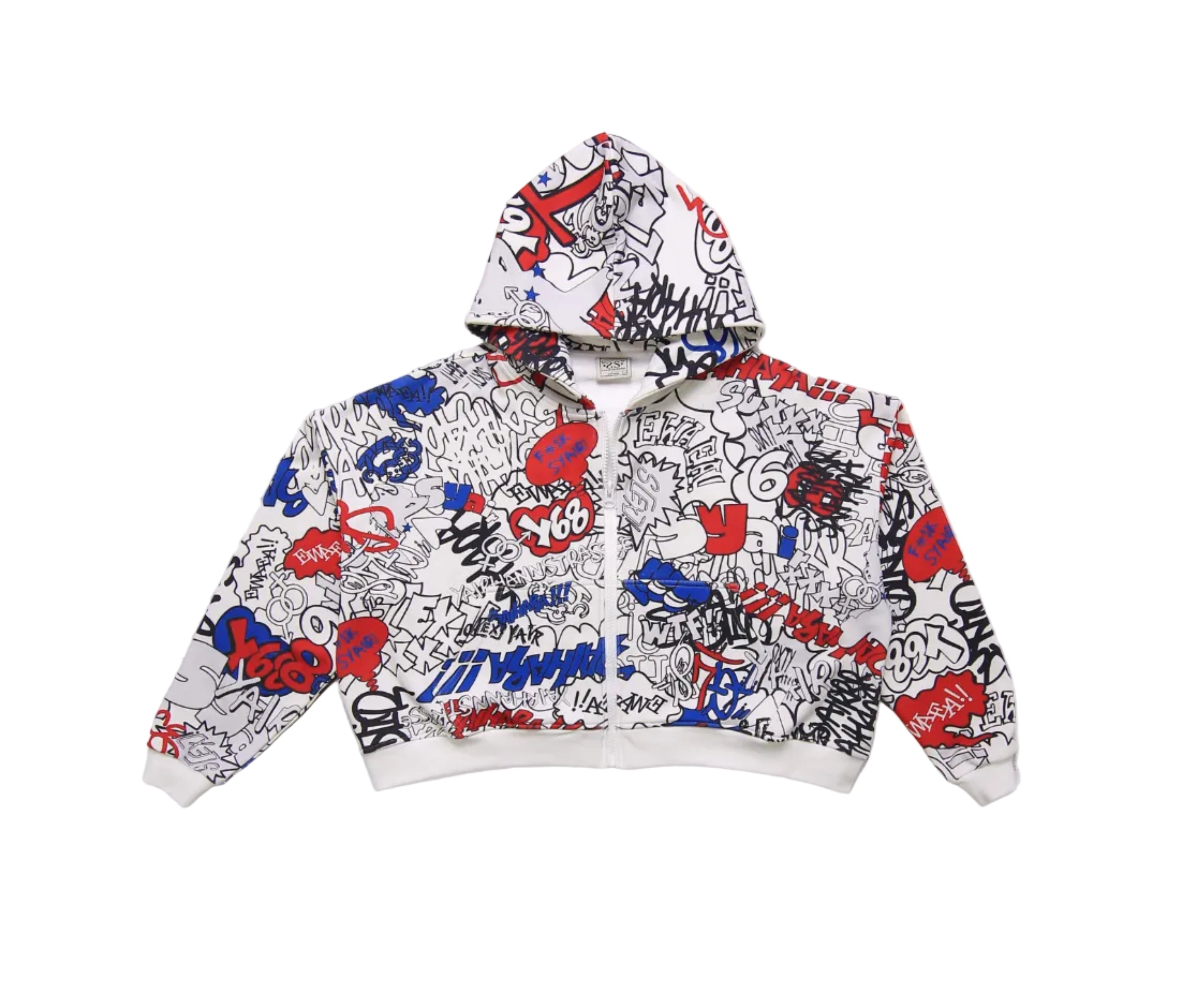 Syair Saihara | Graffiti Zip Up Hoodie - Multi