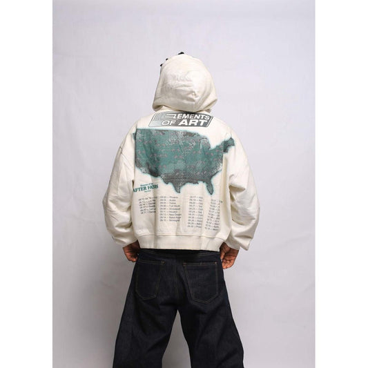 Elements of Art | Blur Zip Hoodie - White