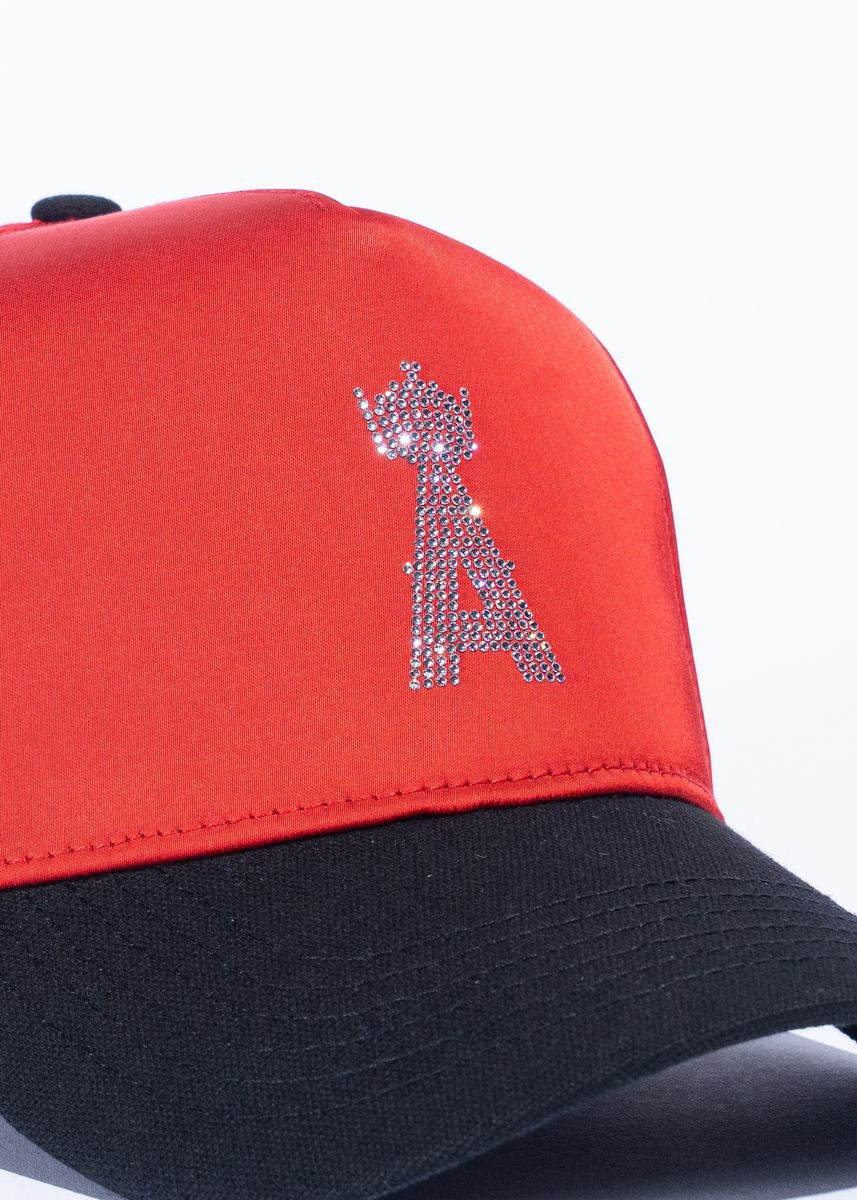 Reference | Kingels Crystals Hat - Red Satin