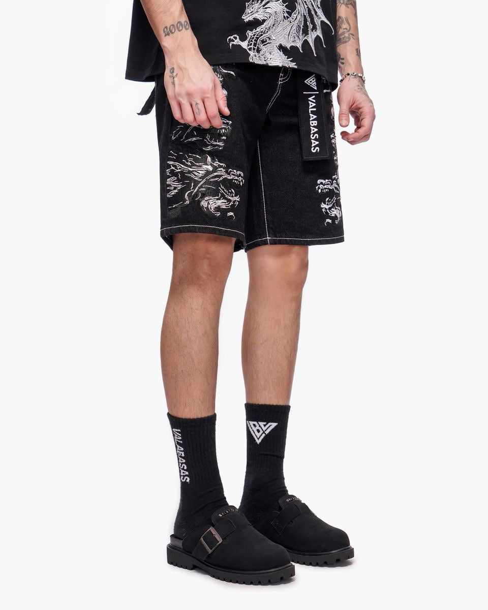 Valabasas | Tsuki Denim Jorts - Jet Black