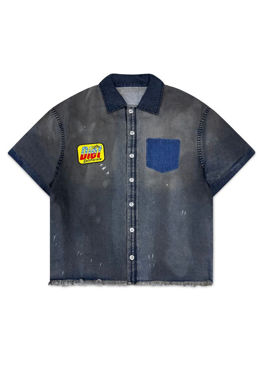 Diet Starts Monday | Mechanic Button Up Shirt - Dark Indigo
