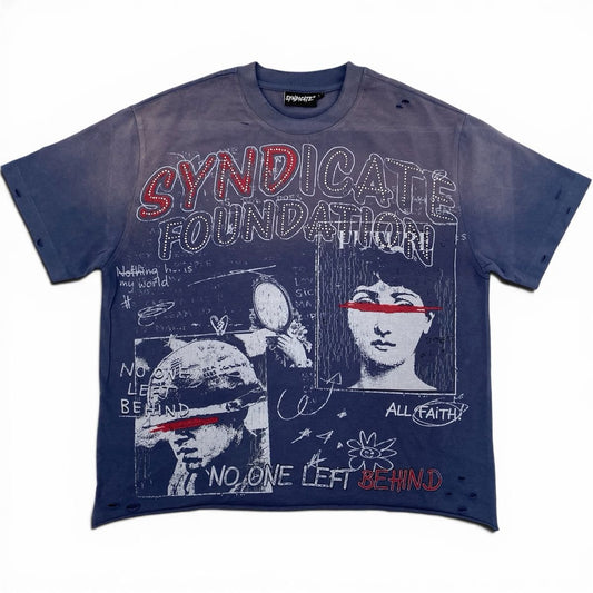 The Syndicate | Left Behind Tee - Navy Wash
