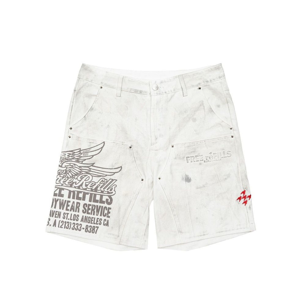 Free Refills | Service Grunge Carpenter Jorts - Off White