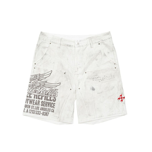 Free Refills | Service Grunge Carpenter Jorts - Off White