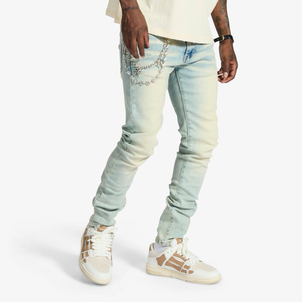Melee |  Milky Way Skinny Jeans - Cloud Cream